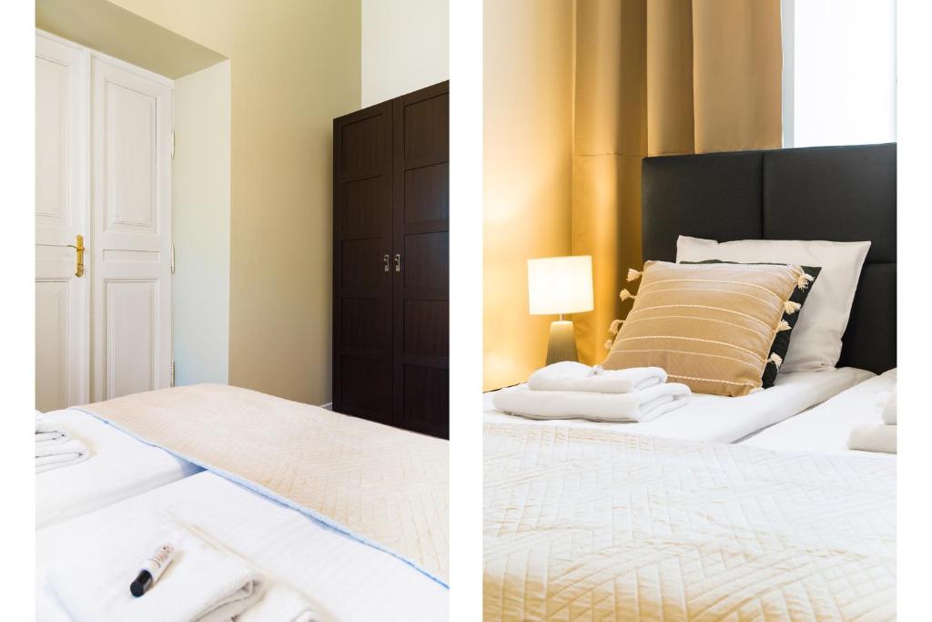 Posteľ alebo postele v izbe v ubytovaní Glamorous Apartment in heart of Old Town