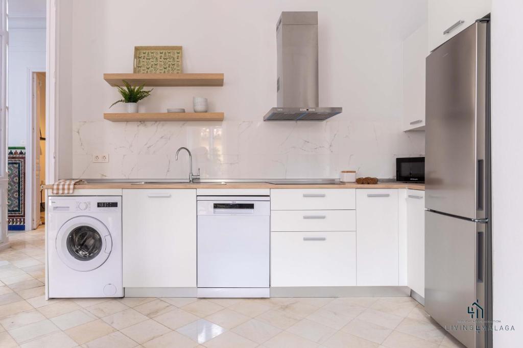 Kuchyň nebo kuchyňský kout v ubytování Living4Malaga Stylish Monroy