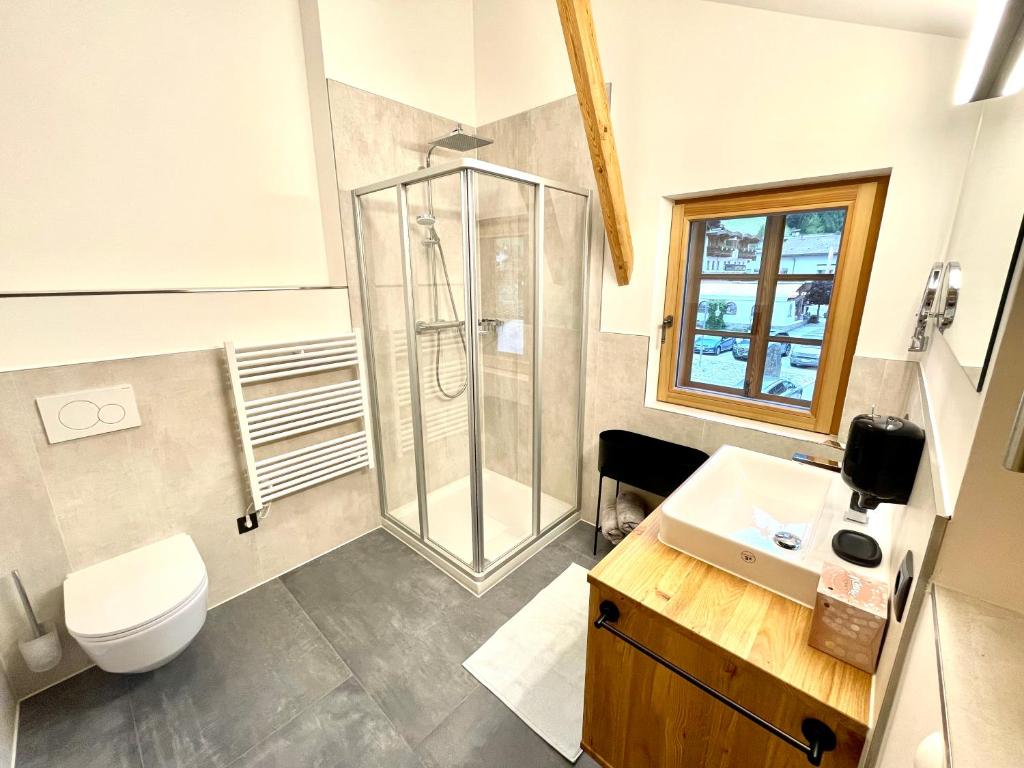 Koupelna v ubytování Appartements Zur Post