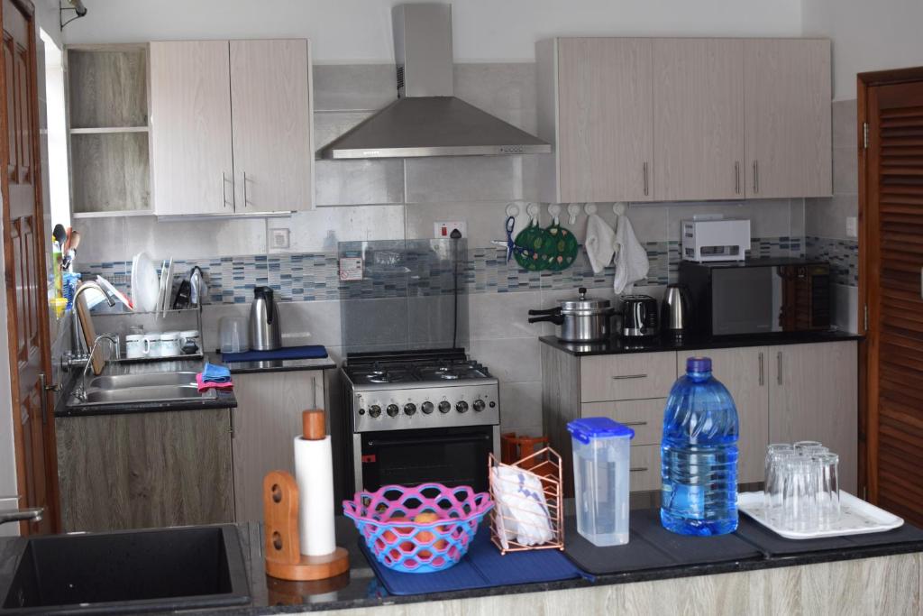 Kuchyň nebo kuchyňský kout v ubytování Cheerful 4-bedroom with pool
