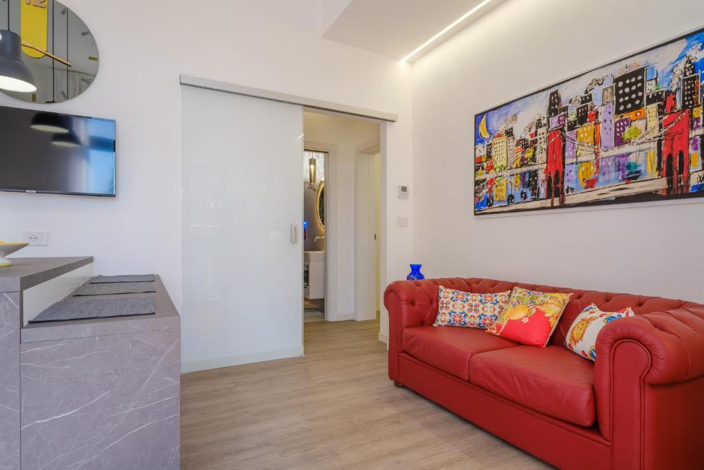 A seating area at Appartamento Fico D'india