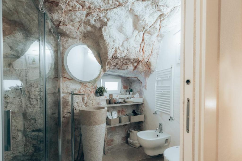 Koupelna v ubytování Grotta Carlotta
