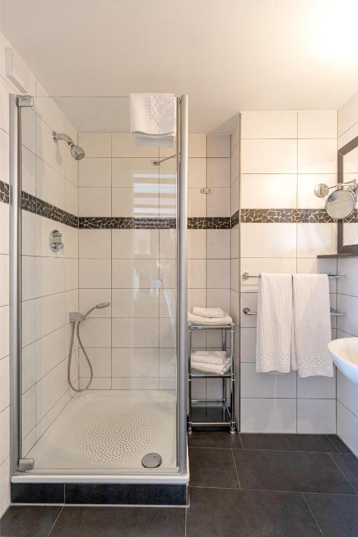 Koupelna v ubytování Hotel Garni " Am Domplatz"