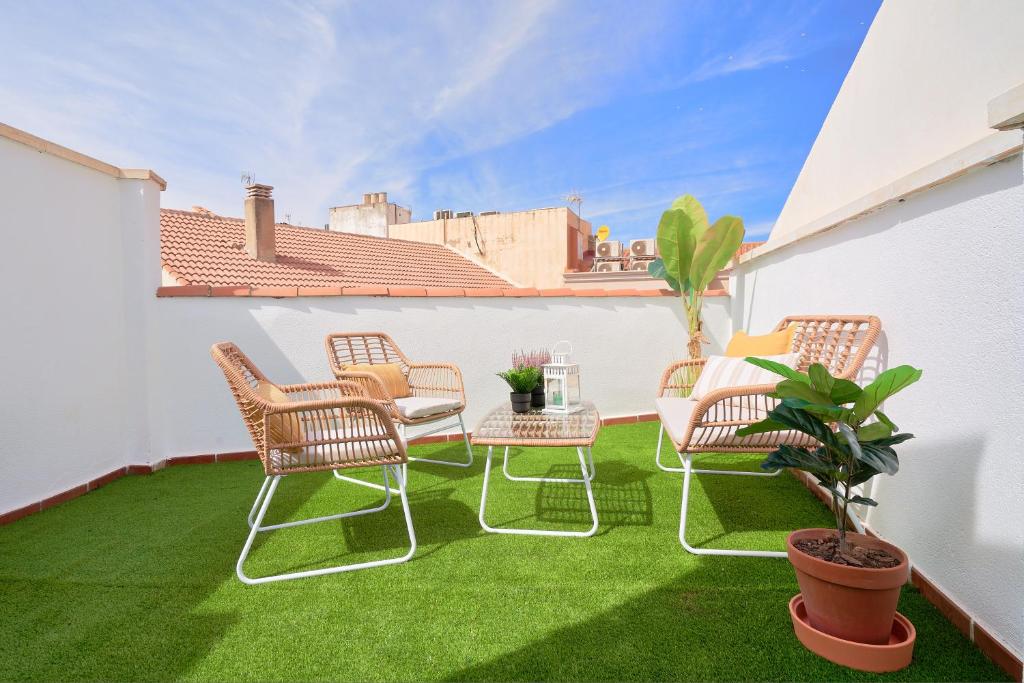 Patio alebo iná vonkajšia časť ubytovania iloftmalaga Ático Pozos Dulces