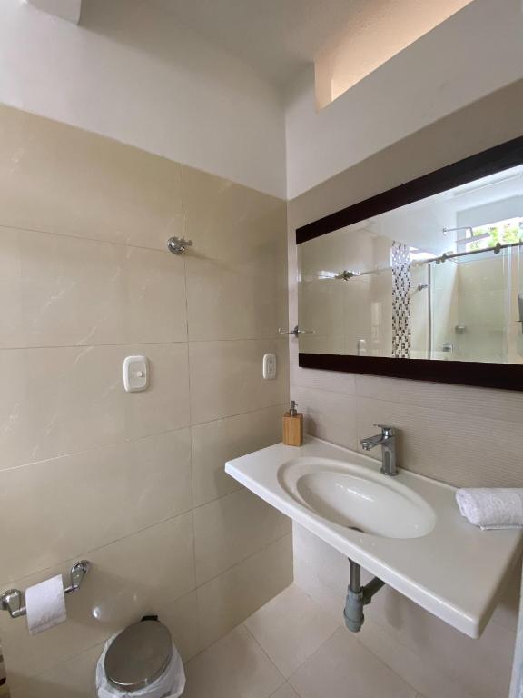 Koupelna v ubytování Hotel Paso Realce