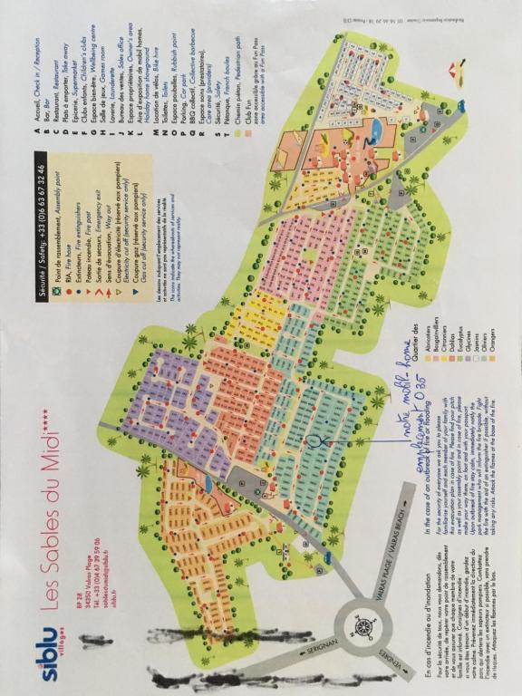 Plan piętra w obiekcie Les Sables du Midi