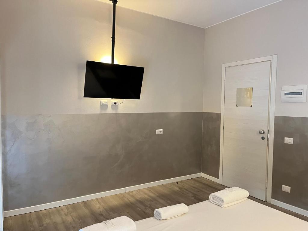 Postel nebo postele na pokoji v ubytování Bergamo Automatic Rooms Self check-in