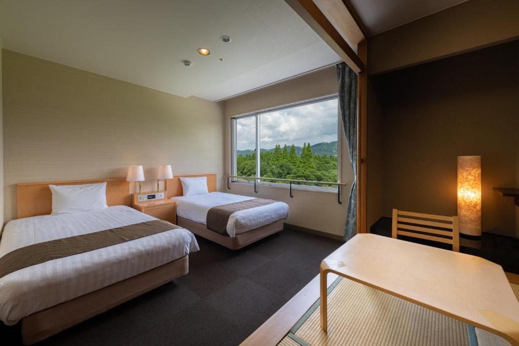 KAMENOI HOTEL Aso - Chambre Jumelle Avec Salle De Bain Privée