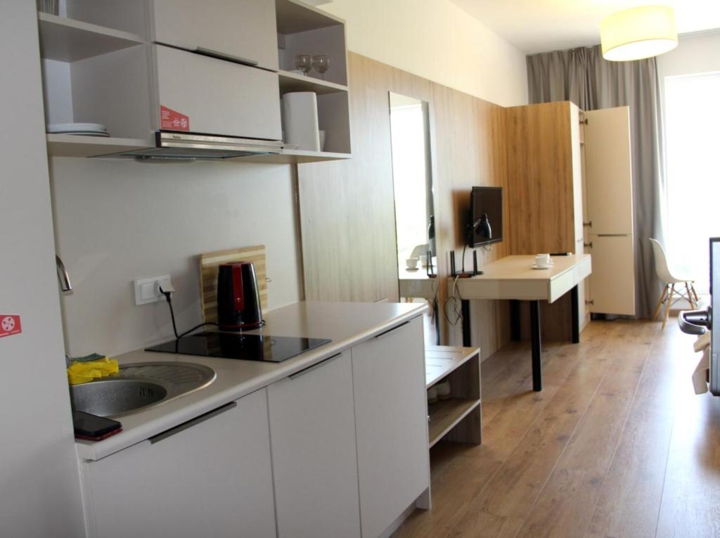 Kuchyňa alebo kuchynka v ubytovaní Warsaw Apartments - Luxury Top-view Aparthotel