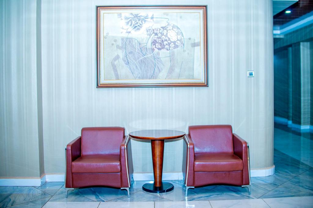 Posezení v ubytování Hera Hotel Kampala