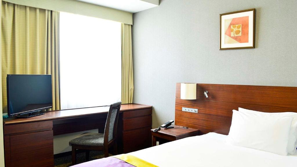 TV a/nebo společenská místnost v ubytování JR-East Hotel Mets Komagome