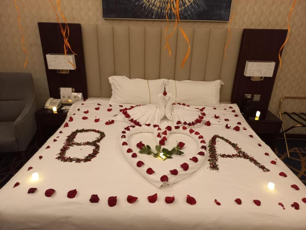 Postel nebo postele na pokoji v ubytování فندق قوبا إن - Quba Inn Hotel