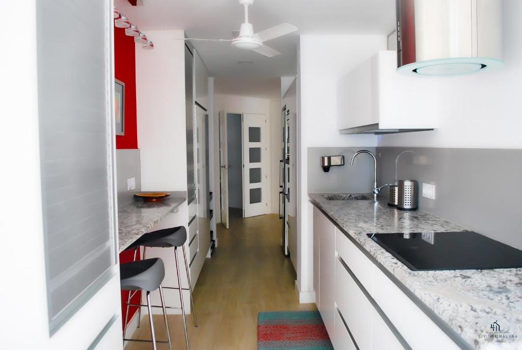 Kuchyňa alebo kuchynka v ubytovaní Living4Malaga Reding Superior Apartment