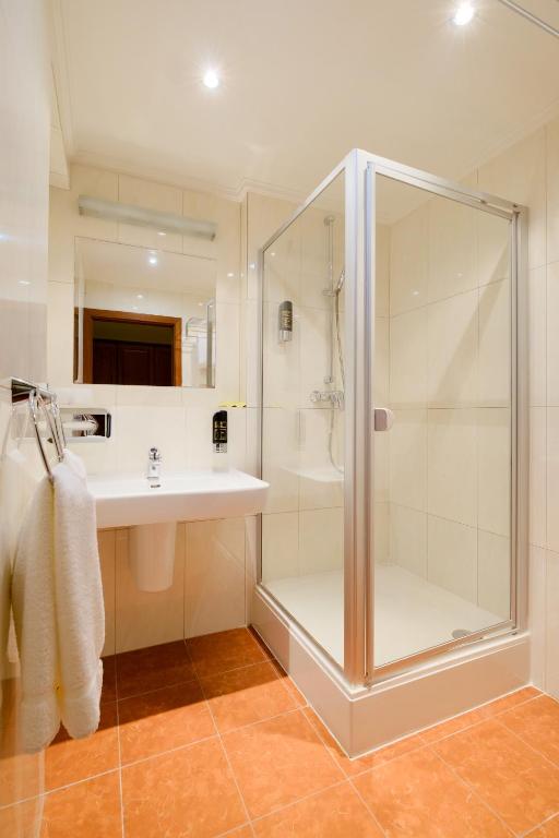 Koupelna v ubytování Hotel Matyšák
