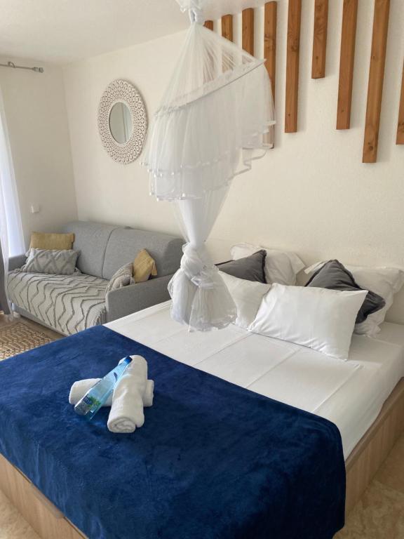 Postel nebo postele na pokoji v ubytování La perle marine