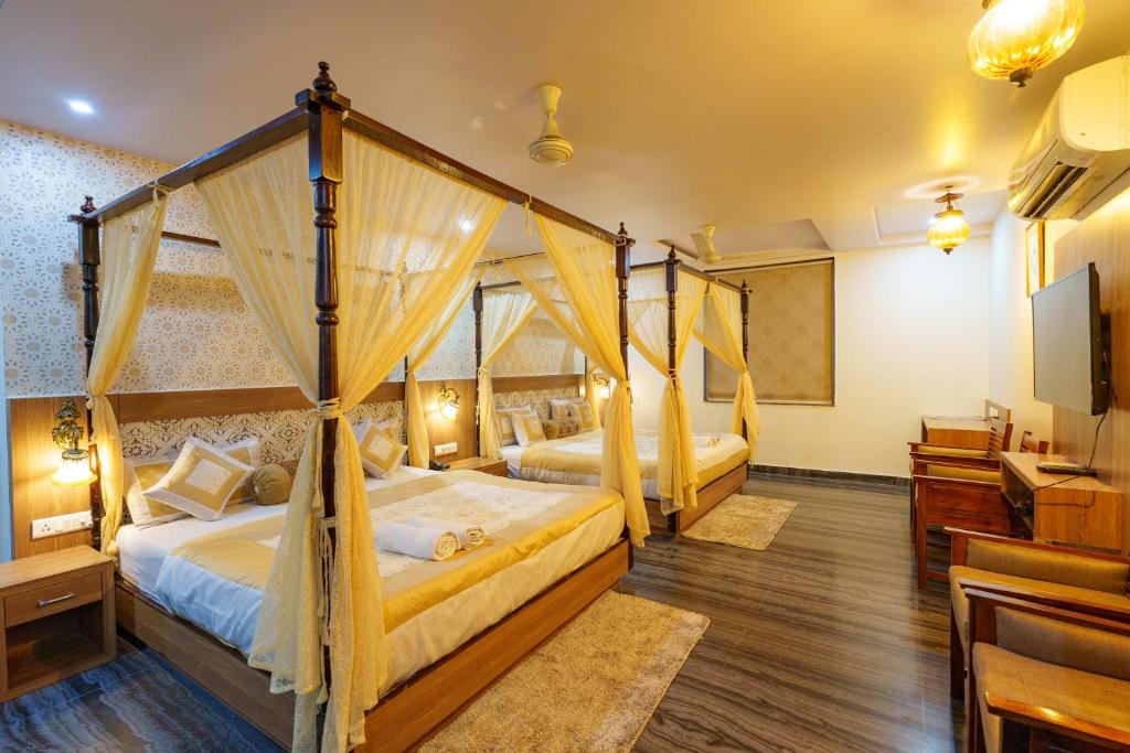 Postel nebo postele na pokoji v ubytování Trimrooms Mount Blue