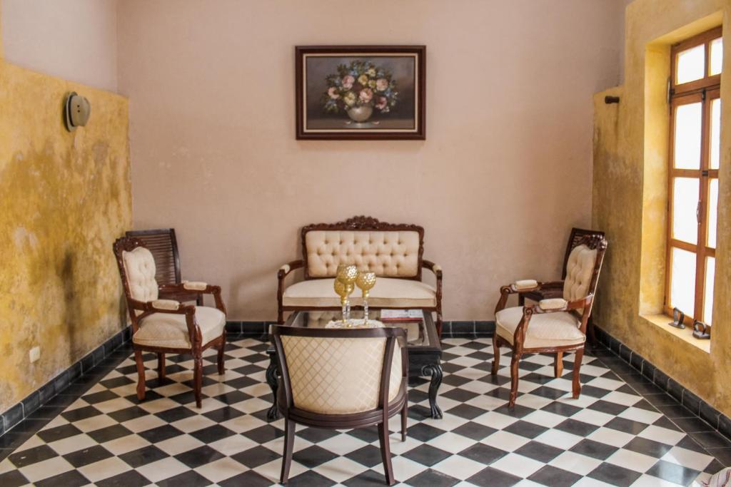 Posezení v ubytování Casa Vicenta Izamal