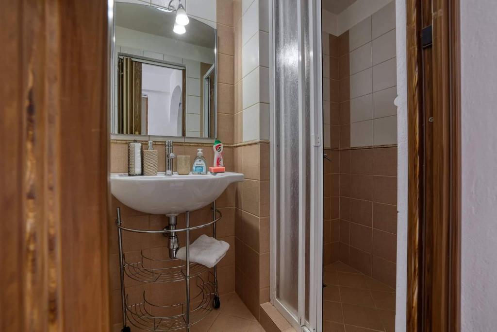 Koupelna v ubytování Apartmán U Peciho