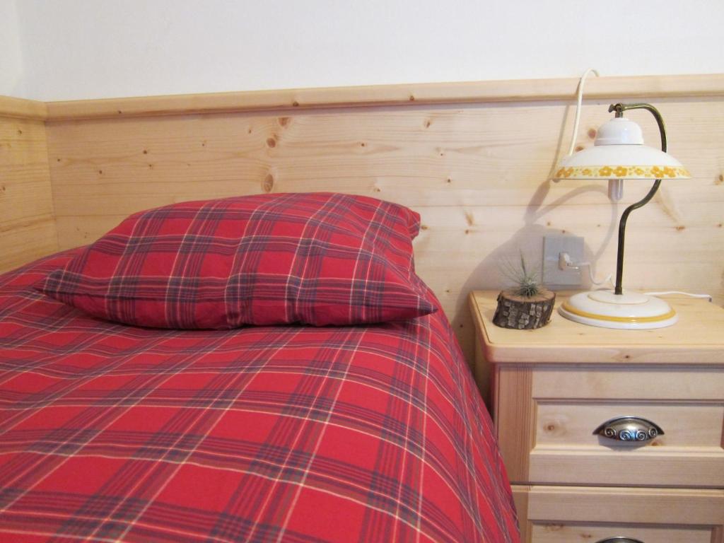 Postel nebo postele na pokoji v ubytování Di Baut