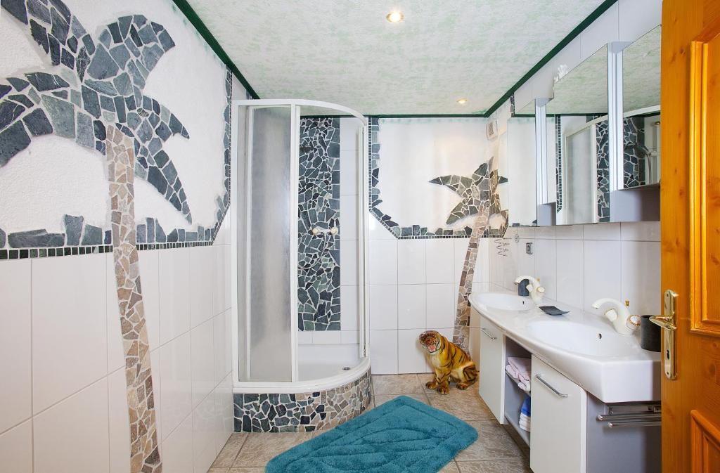 Koupelna v ubytování Familienferienhaus Florentine