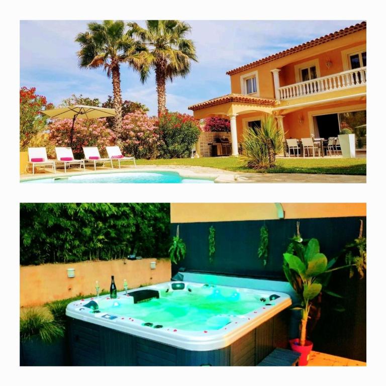 Sunsetvilla au calme avec SPA et Piscine chauffée, plage à pied ,Golf à proximité - 四居室房屋