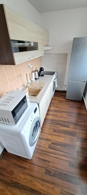 Kuchyň nebo kuchyňský kout v ubytování Apartmán Zemplín