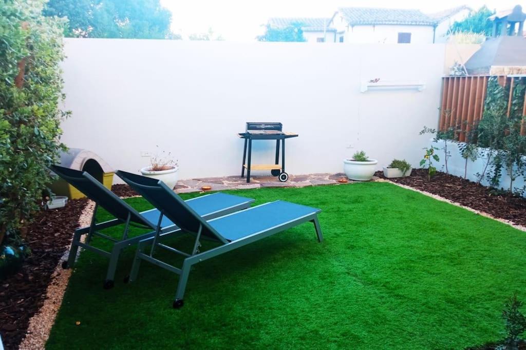 A garden outside Norace House