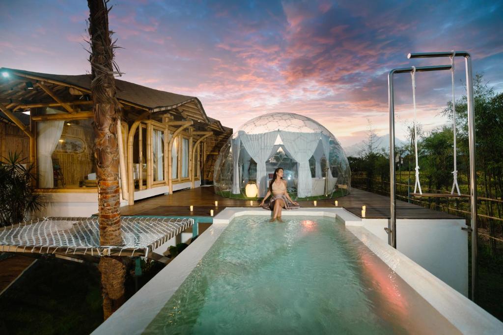 Bazén v ubytování Skyspace Villas Bali nebo v jeho okolí