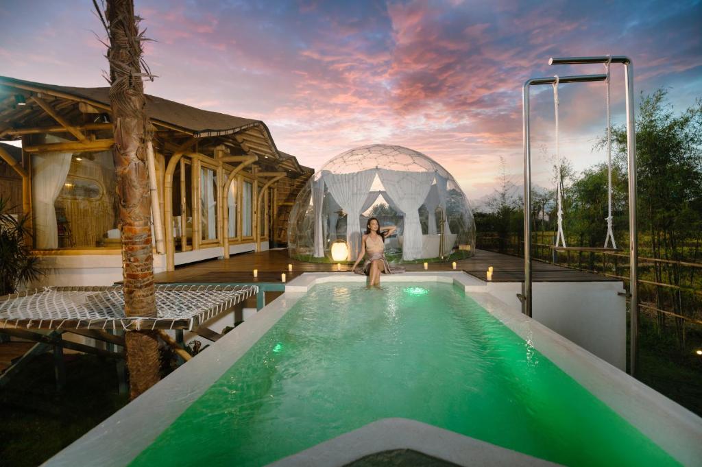 Bazén v ubytování Skyspace Villas Bali nebo v jeho okolí