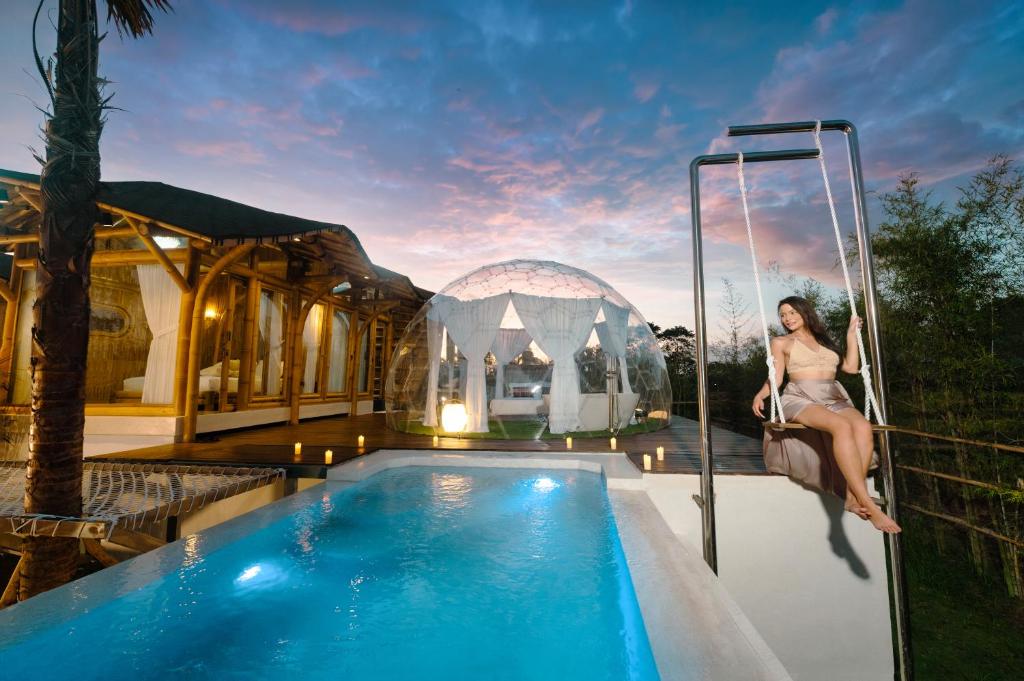Bazén v ubytování Skyspace Villas Bali nebo v jeho okolí