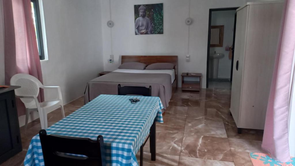 Postel nebo postele na pokoji v ubytování SeaView Studio - La Gaulette