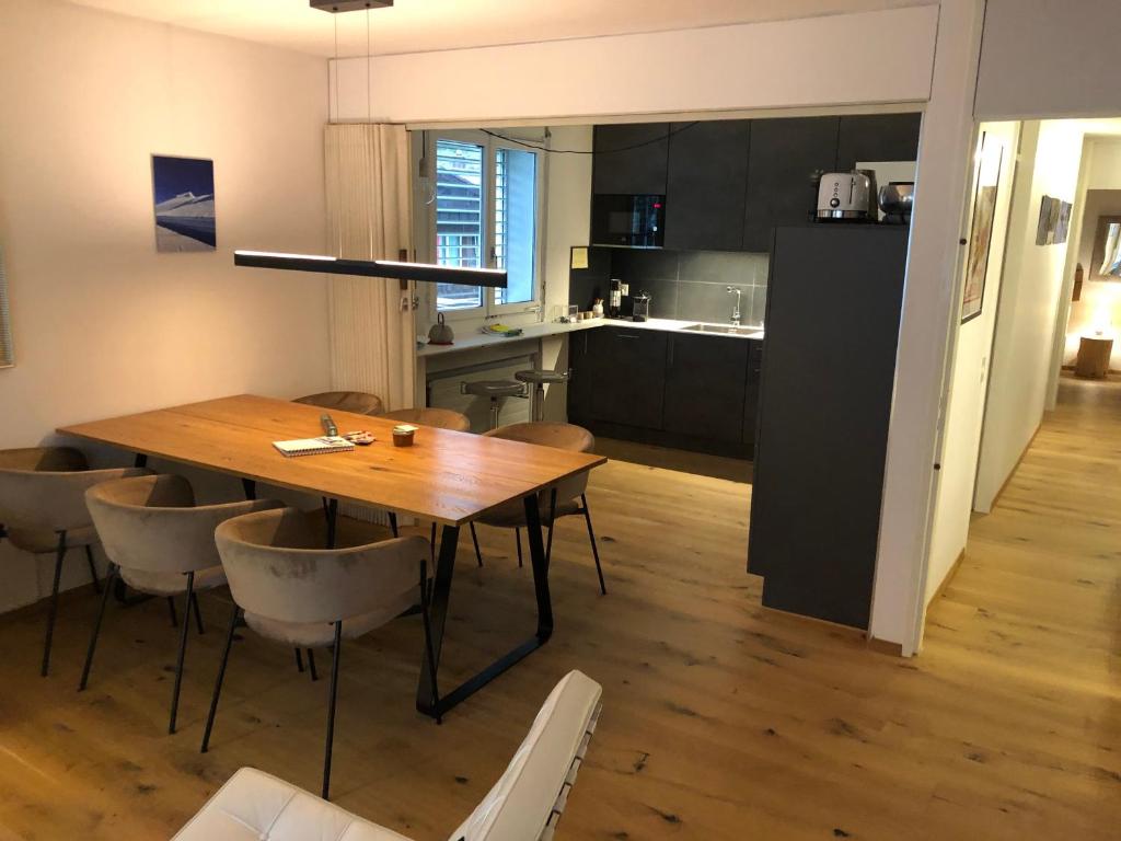 Köök või kööginurk majutusasutuses Nice Apartment private host Engelberg