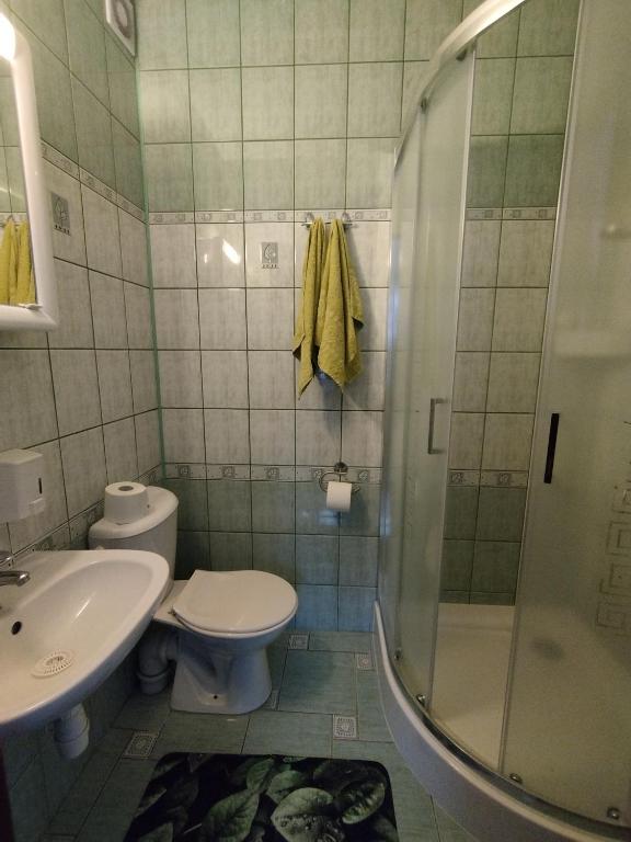 Kúpeľňa v ubytovaní Jaskółka