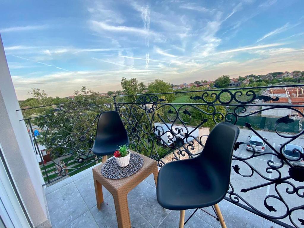 Balkón nebo terasa v ubytování BellaVista apartman