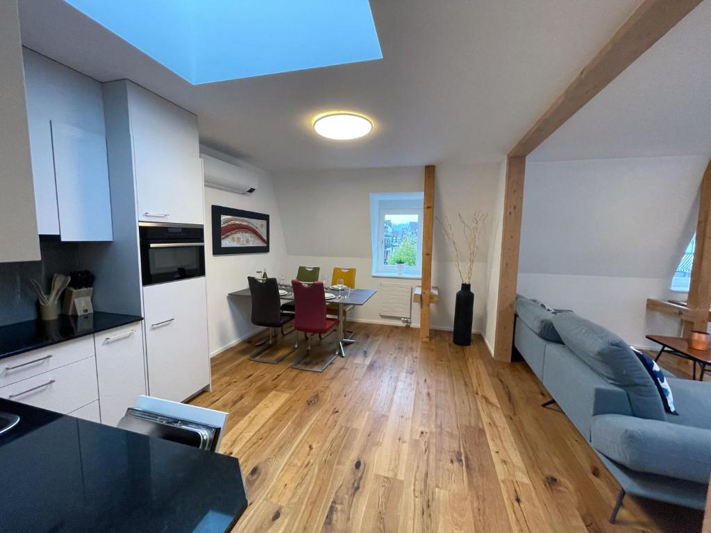 Kuchyň nebo kuchyňský kout v ubytování SCHNYDER'S HOME - Rosenappartement