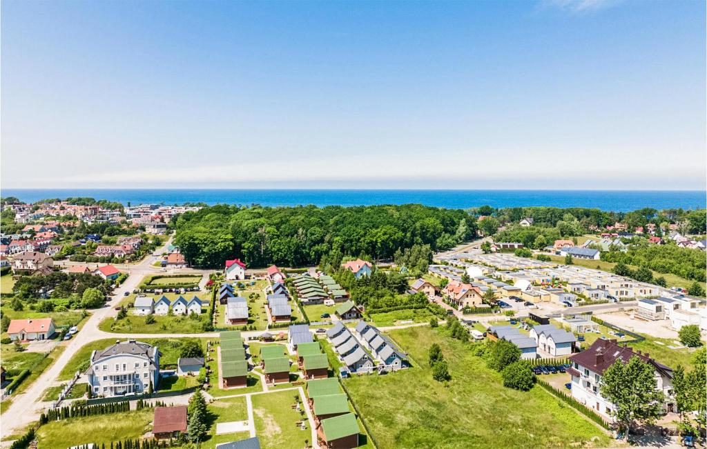 an aerial view of a park with the ocean in the background at 2 Bedroom Lovely Home In Rewal in Rewal