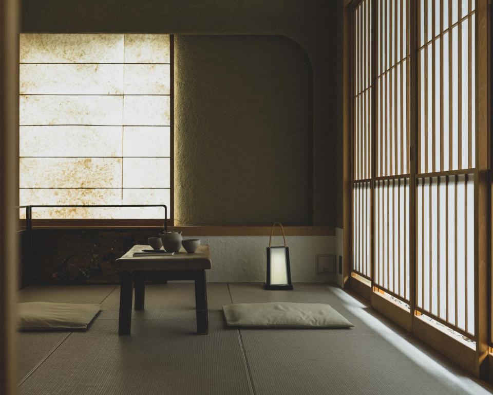 Posezení v ubytování cyashitsu ryokan asakusa