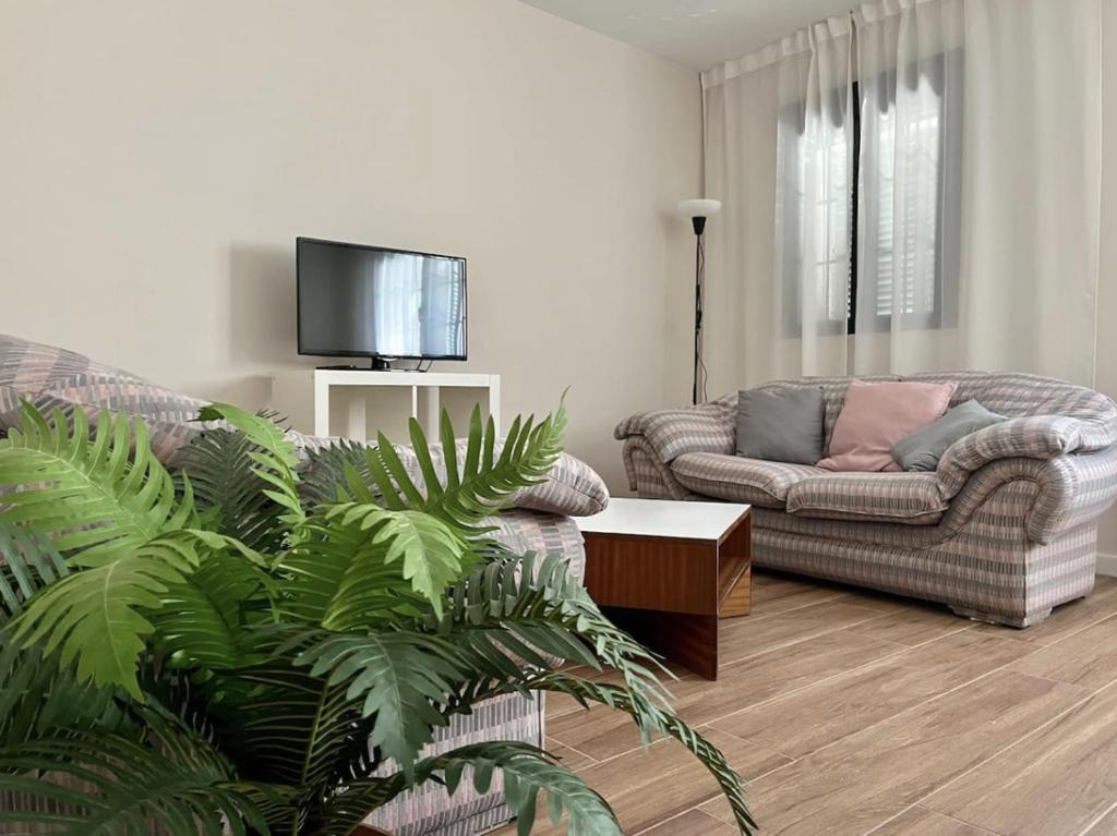 TV a/nebo společenská místnost v ubytování Apartamentos El Piquillo en Cadalso de los Vidrios