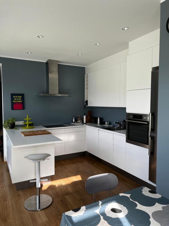 Kuchyň nebo kuchyňský kout v ubytování Seydisfjördur Apartment