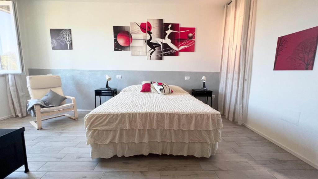 Ліжко або ліжка в номері A casa di Asja
