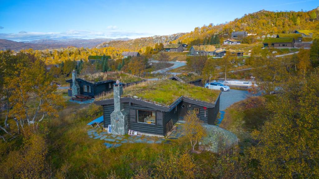 an image of a house with a grass roof at Fidjeland Fjellgrend in Fidjeland