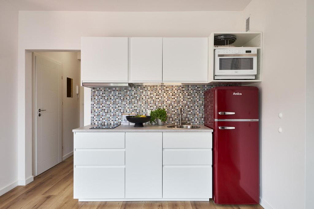 Kuchyňa alebo kuchynka v ubytovaní Blue Apartament & Office Kudowa-Zdrój