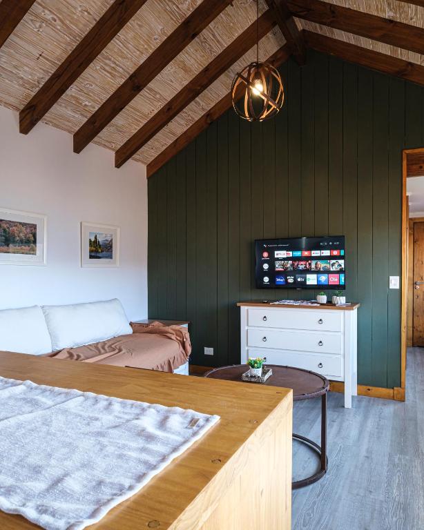 TV a/nebo společenská místnost v ubytování Oliver Mountain Home Cabin