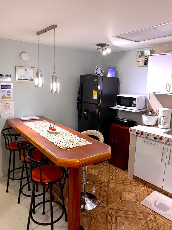 Kuchyň nebo kuchyňský kout v ubytování Apartment Angeluz