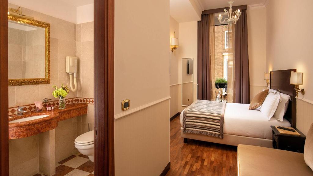 Koupelna v ubytování Hotel Del Corso