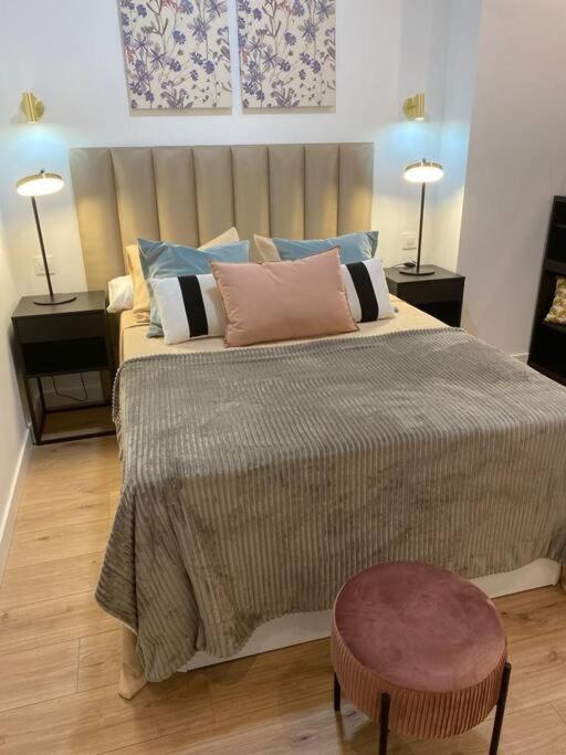 Cama o camas de una habitación en el Departamento de lujo en Chamberí