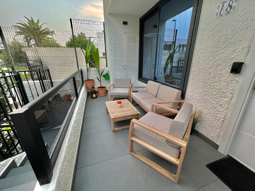 Balkón nebo terasa v ubytování Silver & Brownie, Nuevo apart cerca de la Playa