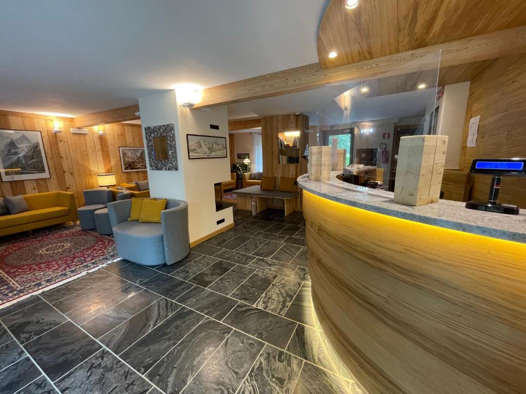 TV a/nebo společenská místnost v ubytování Hotel Aigle