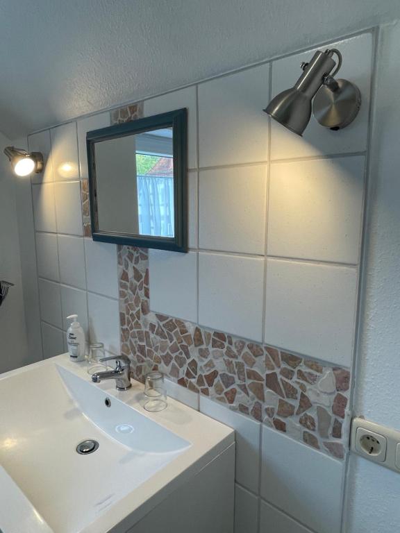 Koupelna v ubytování Zur Glashütte Landpension