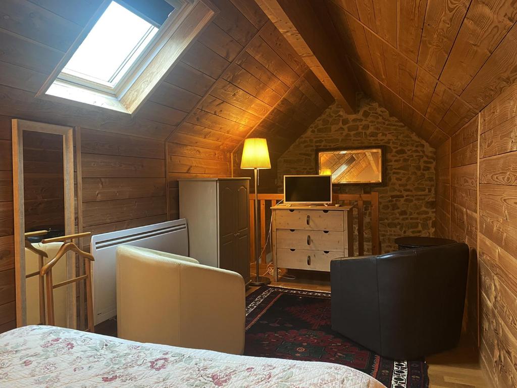 Postel nebo postele na pokoji v ubytování Domaine Les Bertrands